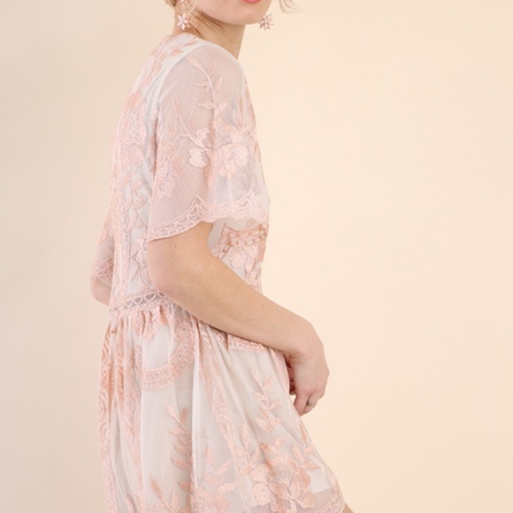 Last 1 🌿 Nude Lace Romper - Picture 2 of 3